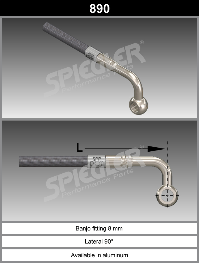 Fitting-Red-890-8mm - M8-Aluminum