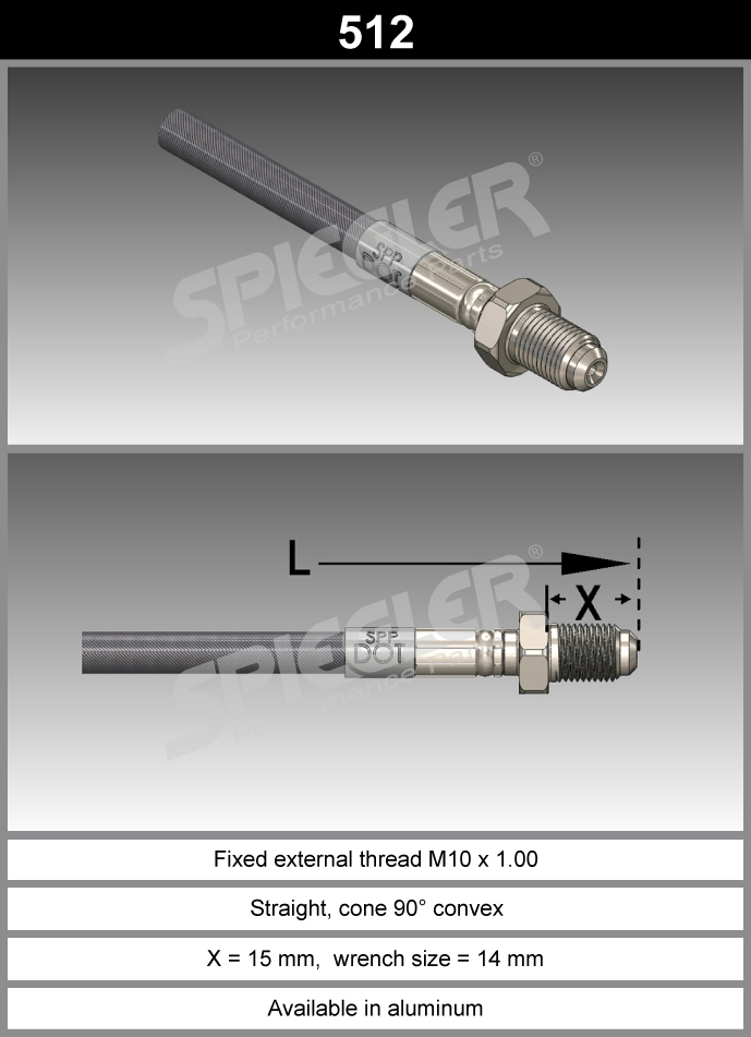 Fitting-Gold-512-10mm - M10-Aluminum