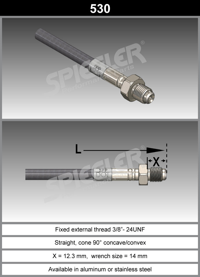 Fitting-Chrome-530-3/8"-Aluminum
