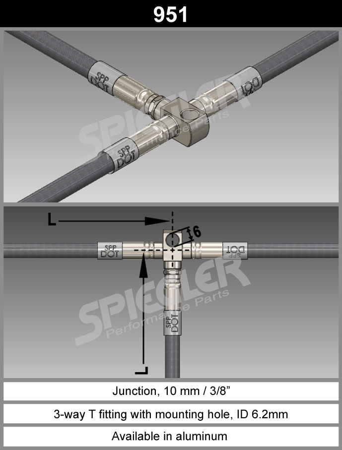 Fitting-Chrome-951-10mm - M10-Aluminum